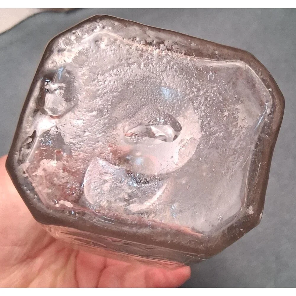 Antique Sterling Crystal Decanter Etched Design